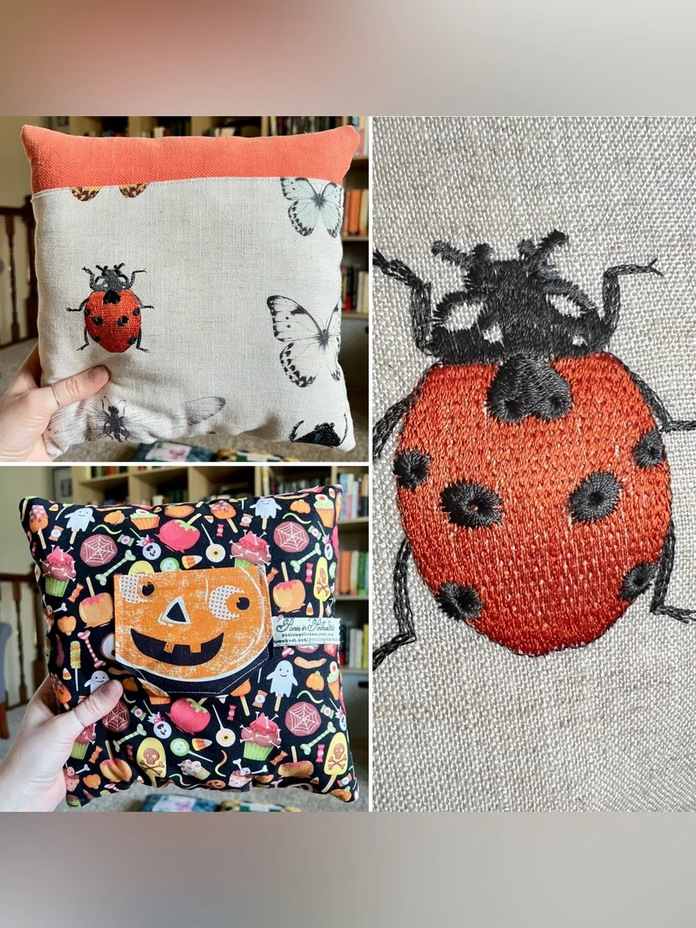 Tooth Fairy Pillow - Designer Fabrics Halloween Ladybug